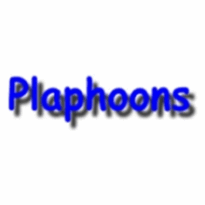 Logotipo do software Plaphoons. Fundo branco em formato quadrado. Ao centro, está a palavra “Plaphoons” escrita com fonte arredondada e espessa na cor azul. As letras apresentam uma sombra em tom escuro, que dá efeito de relevo e profundidade.
